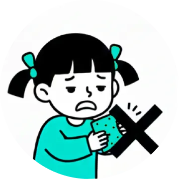 固いものを食べたがらない